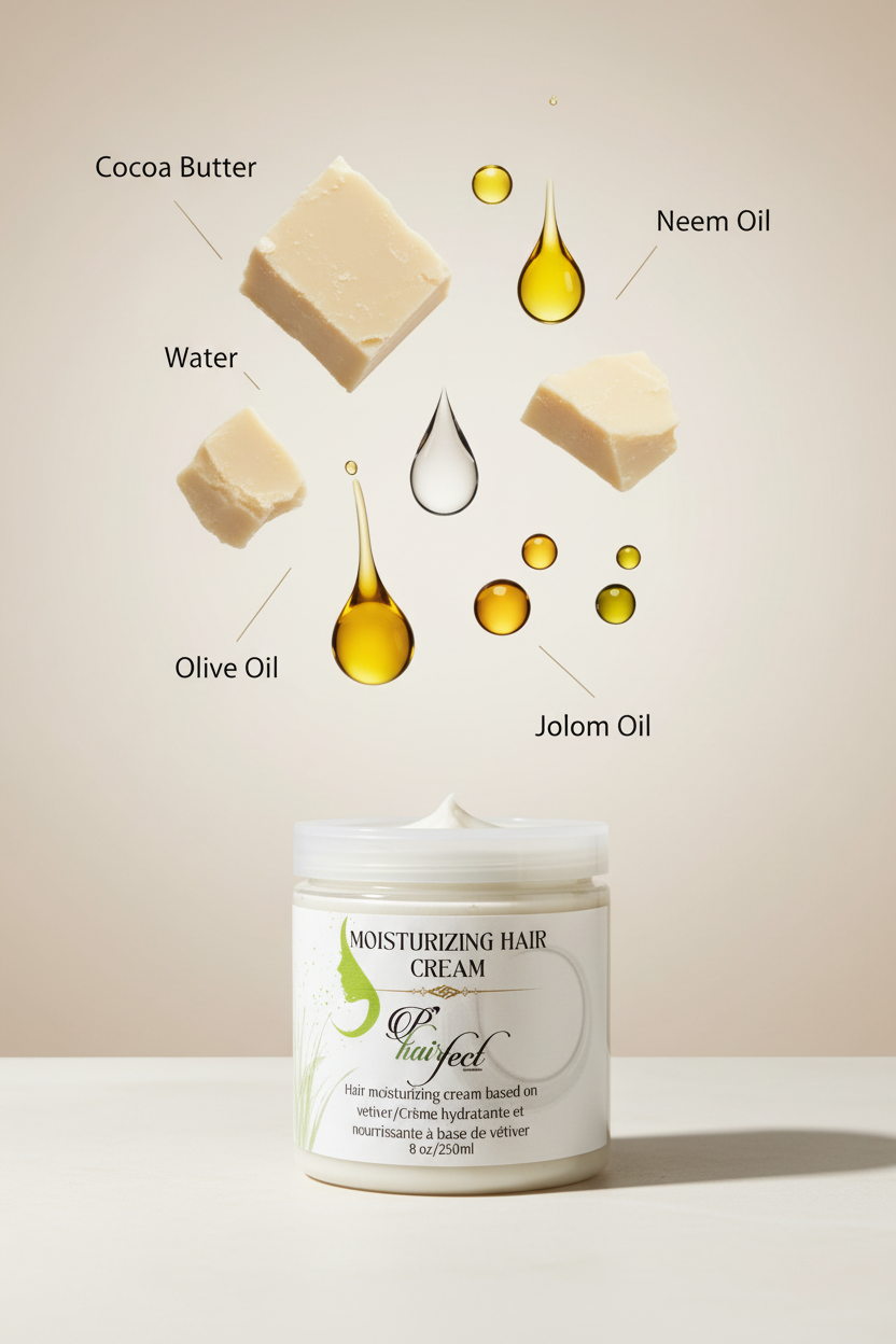 VETIVER-BASED HAIR CREAM
